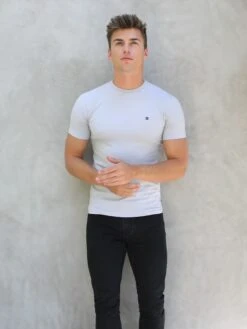 Initial Crew T-Shirt - Stone -Blakely Clothing Store 080CStone 05D