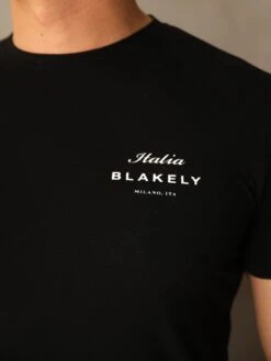 Italia T-Shirt - Black 10 Italia T-Shirt - Black -Blakely Clothing Store 080MBBlack 03D