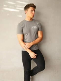 Italia T-Shirt - Stone Grey -Blakely Clothing Store 080MBGrey 03D