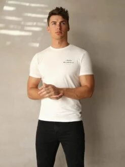 Italia T-Shirt - Flat White -Blakely Clothing Store 080MBOffWhite 02D
