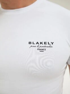 Monaco T-Shirt - White/Black -Blakely Clothing Store 080MOWhitewithBlacklogoD 1