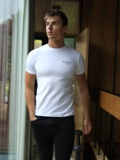 Monaco T-Shirt - White/Black -Blakely Clothing Store 080MOWhitewithBlacklogoD 3