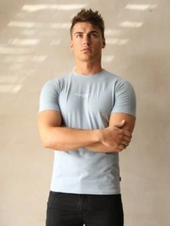 Statement T-Shirt - Ice Blue -Blakely Clothing Store 080TSTATEMENTTEEBLUE03