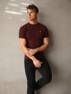 Livorno T-Shirt - Burgundy -Blakely Clothing Store 1015Burgundy 01D