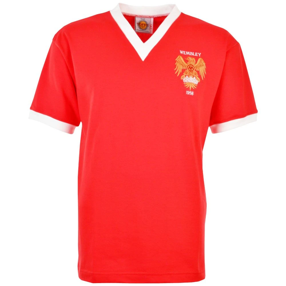 Manchester Reds 1958 FACF Kids Retro Football Shirt 1 Manchester Reds 1958 FACF Kids Retro Football Shirt