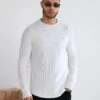 Olton Knit Jumper - White -Blakely Clothing Store 1267GWhite 05LEADD