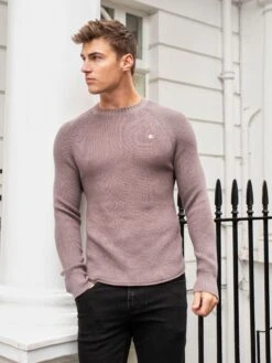 Olton Knit Jumper - Lilac 6 Olton Knit Jumper - Lilac -Blakely Clothing Store 1267LightBrown 02D
