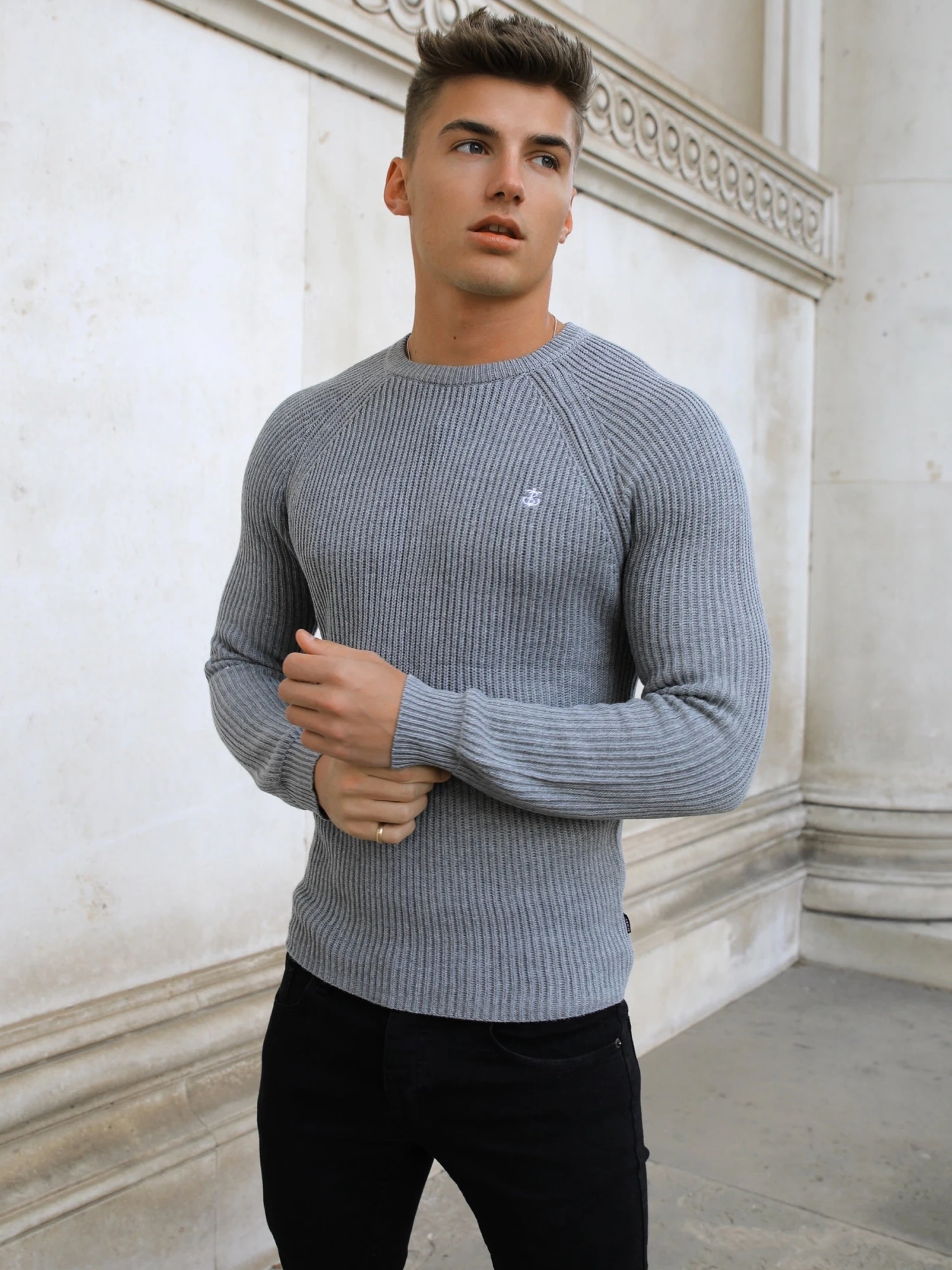 Oxley Knit Jumper - Grey 1 Oxley Knit Jumper - Grey