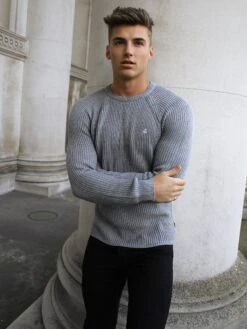 Oxley Knit Jumper - Grey 5 Oxley Knit Jumper - Grey -Blakely Clothing Store 1268Rosslyn2D