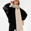 Label Knitted Scarf - Toasted Taupe 13 Label Knitted Scarf - Toasted Taupe -Blakely Clothing Store 133BEIGE 02LEADD