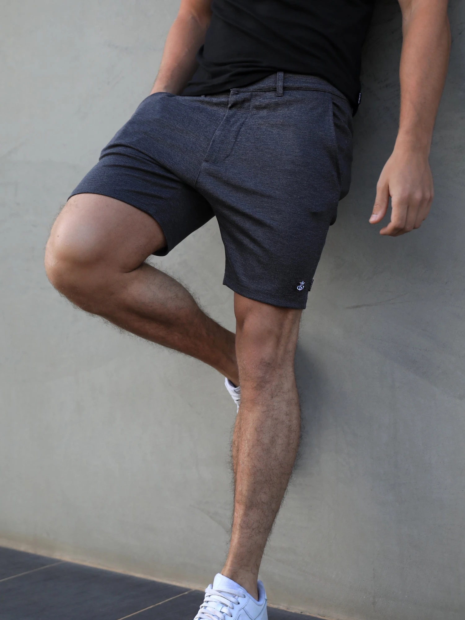 Sorrento Stretch Fit Shorts - Charcoal 3 Sorrento Stretch Fit Shorts - Charcoal - Image 3