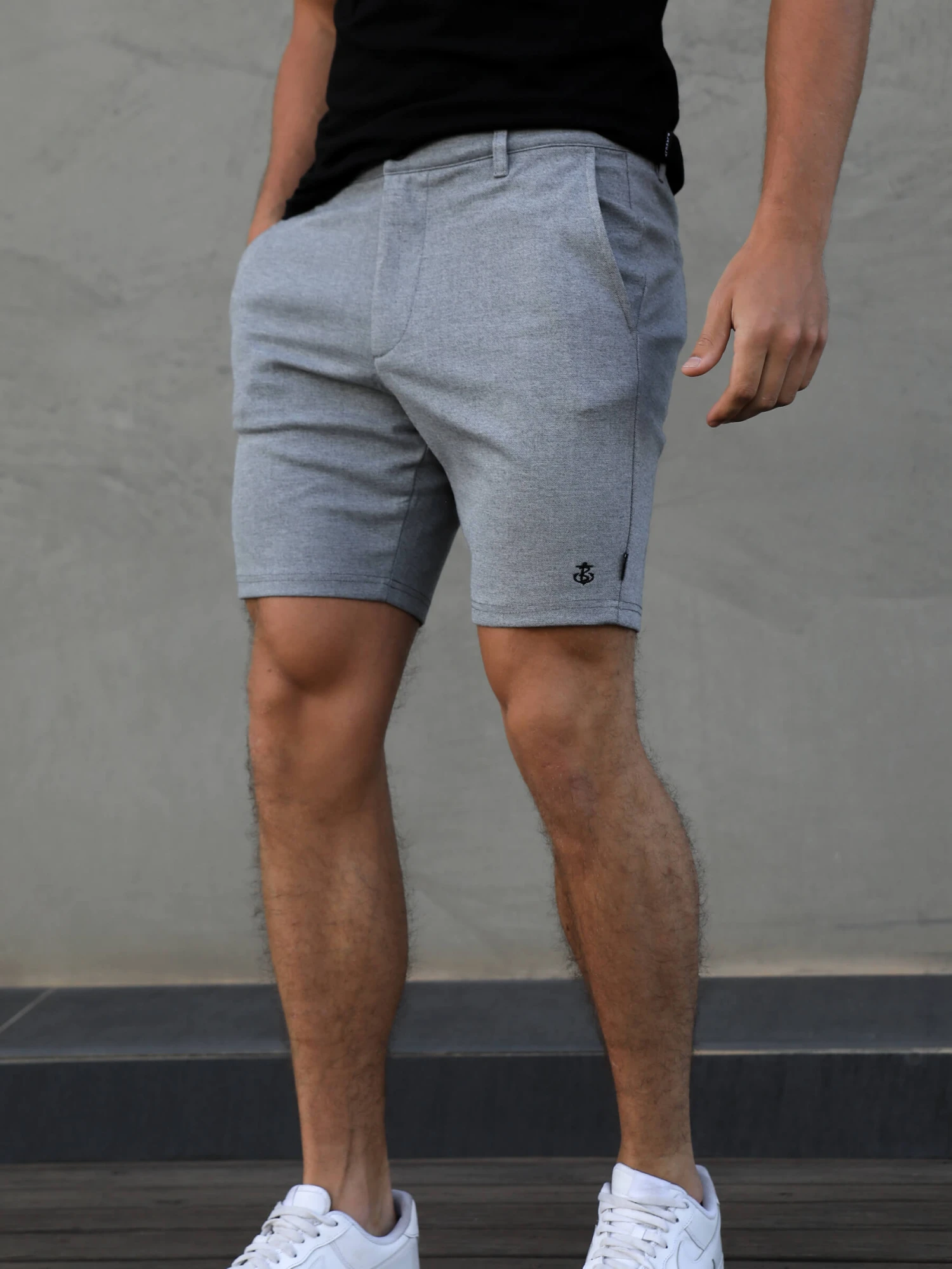 Sorrento Stretch Fit Shorts - Grey 1 Sorrento Stretch Fit Shorts - Grey