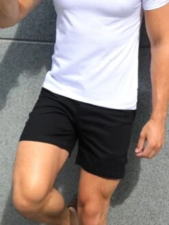 Men's Slim Fit Black Chino Shorts - Sanremo Riviera Collection -Blakely Clothing Store 1349Black02D