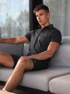 Sorrento Stretch Fit Shorts - Charcoal 11 Sorrento Stretch Fit Shorts - Charcoal -Blakely Clothing Store 1592SorrentoPoloCharcoal2DCompressed 0985762e 838b 4fa7 a778 a9e0de6a2116