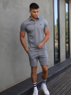 Blakely Sorrento Polo in Grey - Signature Slim Fit -Blakely Clothing Store 1592SorrentoPoloGrey6DCompressed