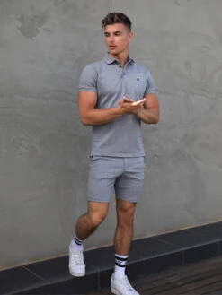Blakely Sorrento Polo in Grey - Signature Slim Fit -Blakely Clothing Store 1592SorrentoPoloGrey7DCompressed