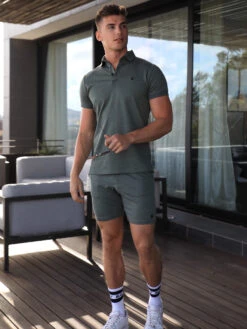 Sorrento Stretch Fit Shorts - Khaki Green -Blakely Clothing Store 1592SorrentoPoloKhakiGreen4DCompressed c80432c6 7670 4290 a5e1 062a2dd641bc