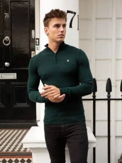 Oxbridge Jumper - Dark Green 9 Oxbridge Jumper - Dark Green -Blakely Clothing Store 1716DarkGreen 01D