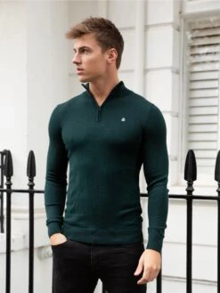 Oxbridge Jumper - Dark Green 13 Oxbridge Jumper - Dark Green -Blakely Clothing Store 1716DarkGreen 06D