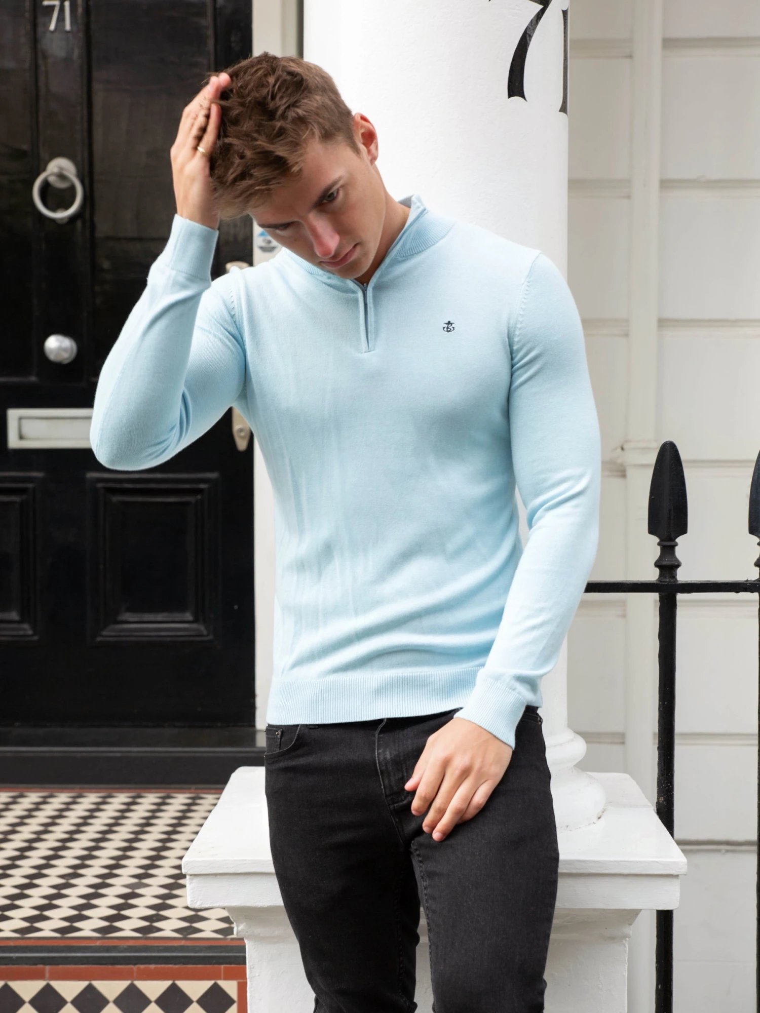 Oxbridge Jumper - Light Blue 3 Oxbridge Jumper - Light Blue - Image 3