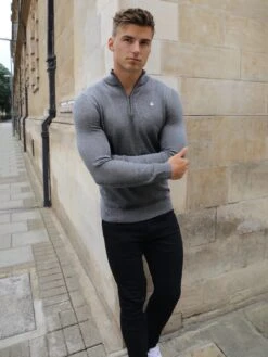 Oxbridge Jumper - Charcoal -Blakely Clothing Store 1716OxbridgeCharcoal4D NewWebSize 1