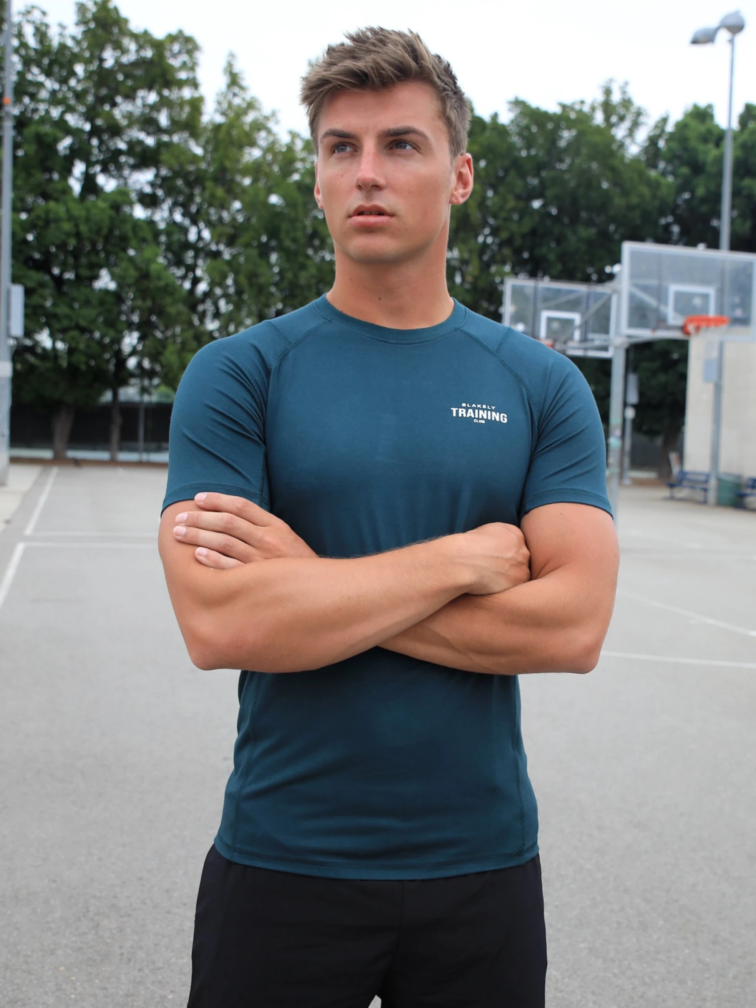 Slim Training T-Shirt - Teal Green 1 Slim Training T-Shirt - Teal Green