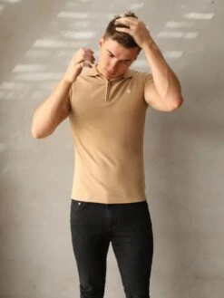 Aspen Polo - Tan -Blakely Clothing Store 1804ATan 04D