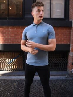 Aspen Polo - Blue 10 Aspen Polo - Blue -Blakely Clothing Store 1804AblueD 3