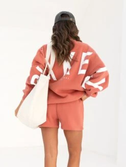 Isabel Oversized Jumper - Burnt Coral -Blakely Clothing Store 1846ABURNTCORAL01D