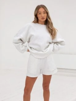 Isabel Oversized Jumper - Marl White & Rust Red 9 Isabel Oversized Jumper - Marl White & Rust Red -Blakely Clothing Store 1846AMarlWhite Rust 03D