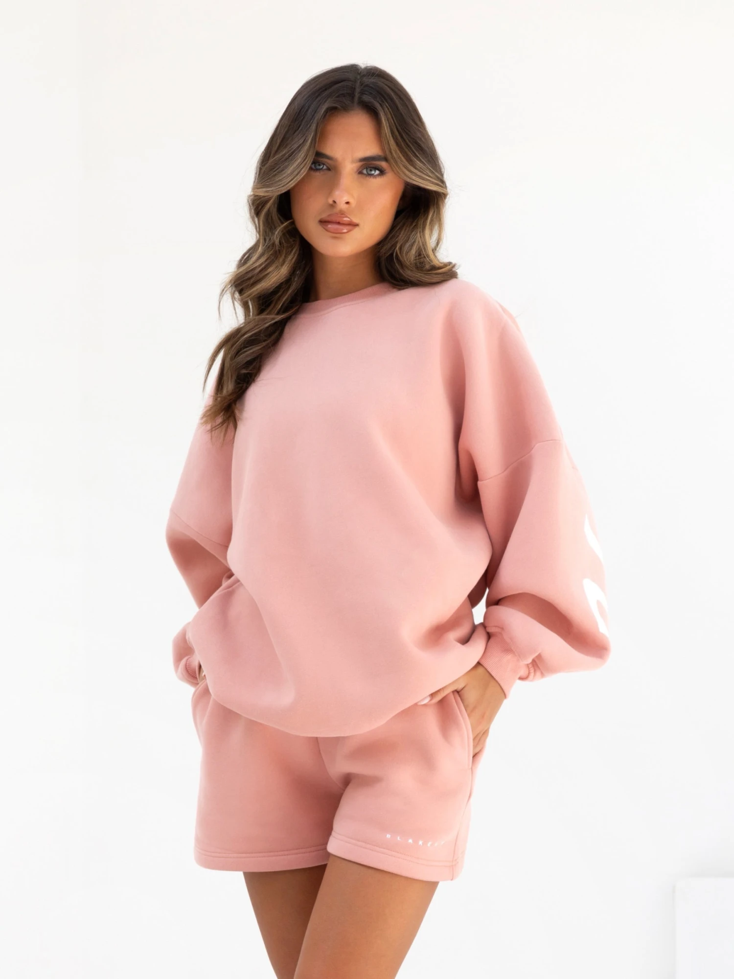 Isabel Oversized Jumper - Peach Pink 2 Isabel Oversized Jumper - Peach Pink - Image 2