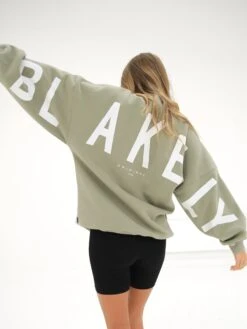 Isabel Oversized Jumper - Olive -Blakely Clothing Store 1846BOliveLEADD
