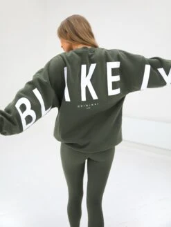 Isabel Oversized Jumper - Dark Khaki Green -Blakely Clothing Store 1846GkhakigreenD