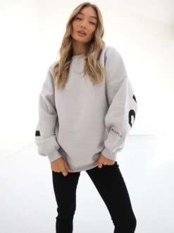 Isabel Oversized Jumper - Stone -Blakely Clothing Store 1846ISABELGREY05