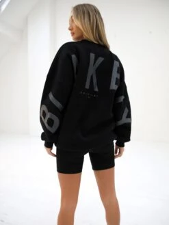 Isabel Tonal Oversized Jumper - Black -Blakely Clothing Store 1846TblackD 1 1