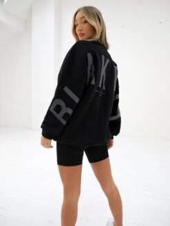 Isabel Tonal Oversized Jumper - Black -Blakely Clothing Store 1846TblackD 1