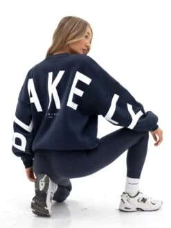 Isabel Oversized Jumper - Midnight Blue -Blakely Clothing Store 1846XNAVY05D