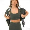 Ultimate Active Bra - Khaki Green -Blakely Clothing Store 1850GkhakigreenD 1