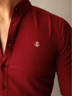 Carter Long Sleeve Shirt - Burgundy -Blakely Clothing Store 1855ABurgundy 03D