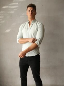 Pienza Shirt - Mint 11 Pienza Shirt - Mint -Blakely Clothing Store 1855AMint 02D