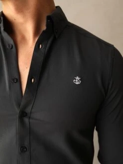 Carter Long Sleeve Shirt - Petrol Blue -Blakely Clothing Store 1855APetrolblue 04D