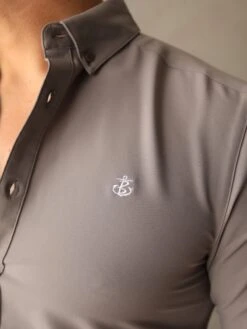 Carter Long Sleeve Shirt - Stone -Blakely Clothing Store 1855AStone 01D