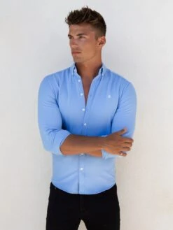 Canberra Long Sleeve Shirt - Light Blue -Blakely Clothing Store 1855BLUED 1