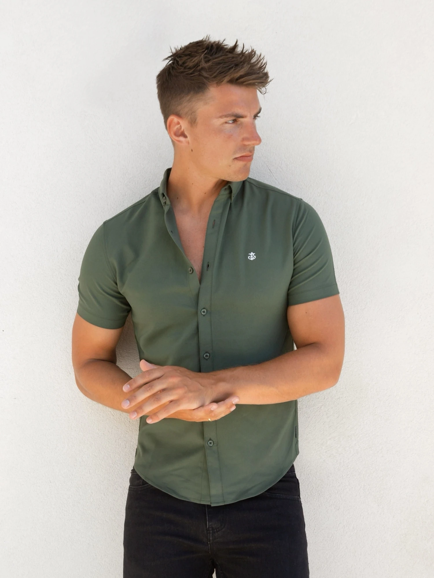 Ronan Short Sleeve Shirt - Green 2 Ronan Short Sleeve Shirt - Green - Image 2