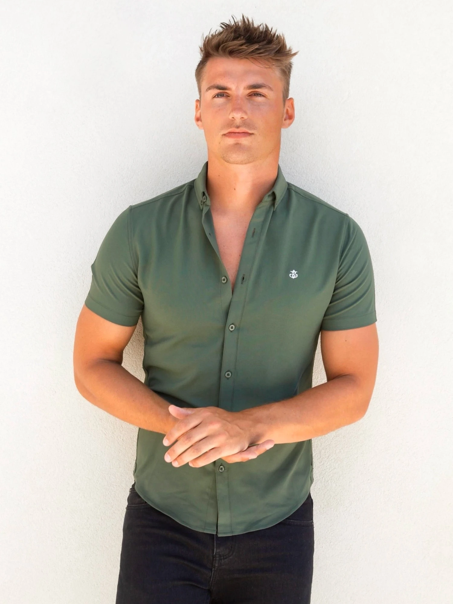 Ronan Short Sleeve Shirt - Green 1 Ronan Short Sleeve Shirt - Green