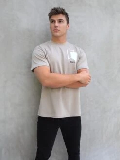 Revolve Relaxed T-Shirt - Tan -Blakely Clothing Store 1966Sand 03D