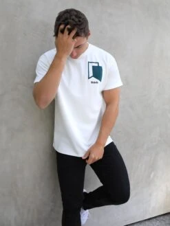 Revolve Relaxed T-Shirt - Flat White 13 Revolve Relaxed T-Shirt - Flat White -Blakely Clothing Store 1966White 03D