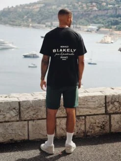Monaco Relaxed T-Shirt - Black 15 Monaco Relaxed T-Shirt - Black -Blakely Clothing Store 196BLACKD 3