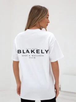 Active Studios Oversized T-Shirt - White -Blakely Clothing Store 196BSFlatWhite 05D