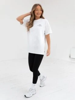 Italia Oversized T-Shirt - Flat White -Blakely Clothing Store 196BWWhite 05D